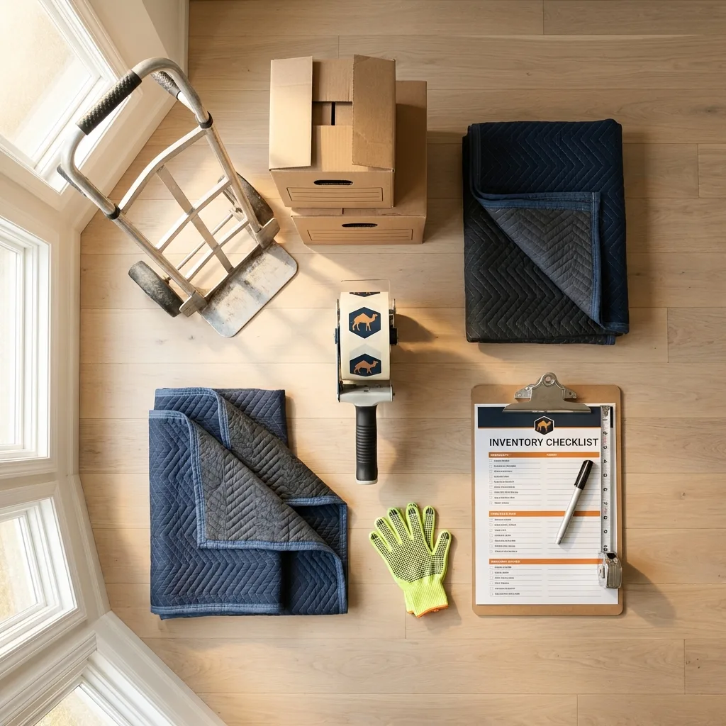 Professional moving supplies and packing materials layout for Glenwood Springs residential relocations